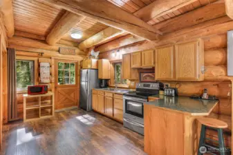 Open Kitchen with outdoor access door