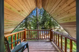 Upper deck perfect for morning coffee or evening night cap