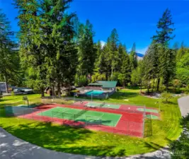 Expansive Amenities with mountain views