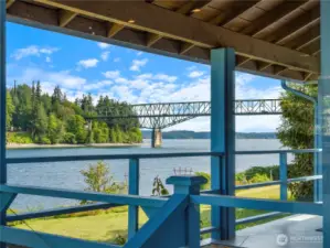 The property sits across Bainbridge Island, right on Agate Passage.