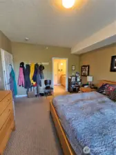 Main bedroom with attached bathroom.