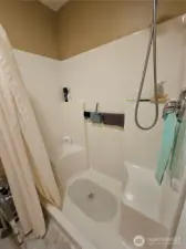 Separate toilet and shower from the vanity and main bedroom.