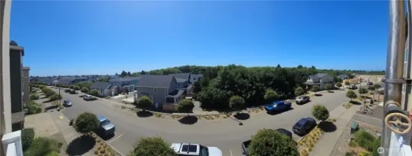 Panoramic views from your 3rd floor spot. The beach is just to the right.