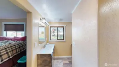 Finished basement space