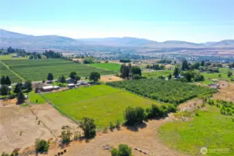 Aerial over looking Omak