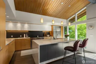 Everything is custom here.  So thoughtfully conceived and masterfully executed...with classic materials like white oak and marble, artfully arranged to create a space that will always feel fresh AND timeless.