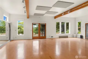 Studio. Double doors lead to side entry.