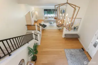 Custom aluminum staircase railing with modern design