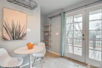 Enjoy casual dining in the kitchen enjoying looking out onto your large entertainment deck.