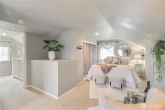 Retreat to the Primary suite upstairs including your own full bath.