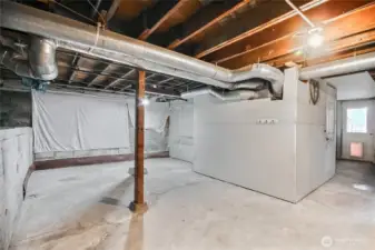 Large unfinished basement ordering abundant storage and the potential to be transformed into additional living space.