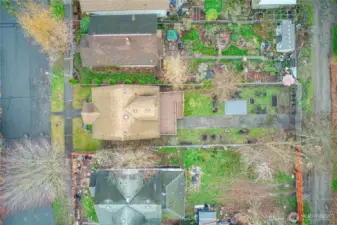 An aerial view of the home