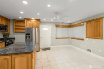 Unit 2 - Main Kitchen on entry/maion  level- LR area with entrance looking straight ahead