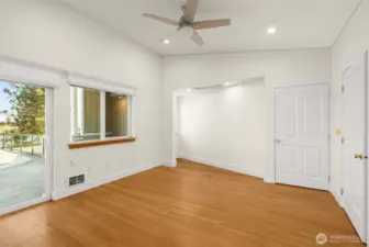 Unit 2 Upper level Bedroom adjoining deck