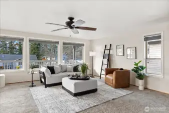 Open floor plan with tons of windows to take in the scenery.