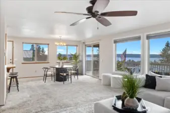 Expansive water views from every window in the main living area.