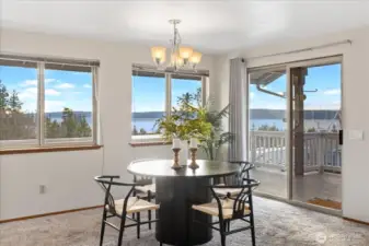 Dining room & sound views.