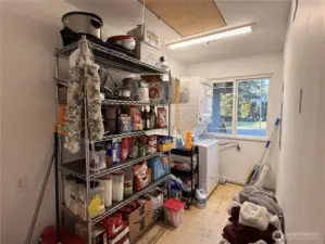 Storage and laundry off the kitchen