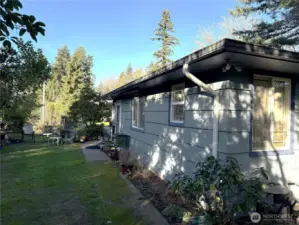 Sideyard with ADU entrance