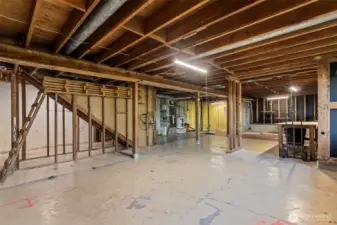 Large Unfinished Basement
