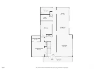 Upstairs Floor Plan. *Closet next to bathroom is a fully plumbed bathroom*