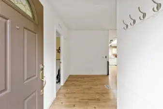 Newer Easy care Engineered Wood Floors Extend Throughout the Main!