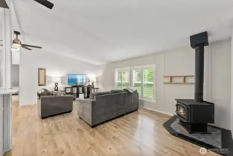 Cozy Wood Burning Stove in the Great Room!
