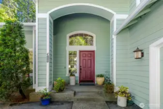 The front entry welcomes your guests.