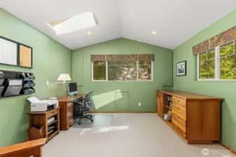 Bonus room over the garage.