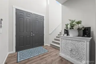 Looking back at the entry - a double door welcomes you in