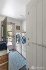 Laundry room and pantry just off of the kitchen