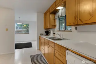 Another view of large kitchen.