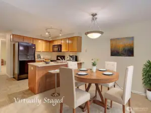 Dining Area virtually staged