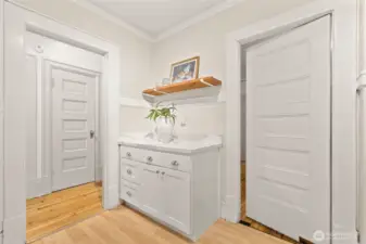 Perfect area for a coffee station or bar