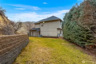 Side yard,Reinforced retaining walls providing added structural stability