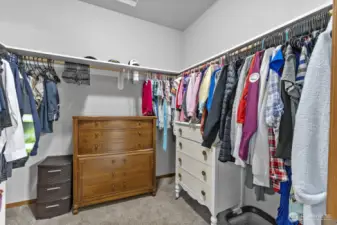 Very large walk-in closet