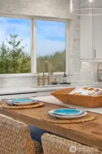 Enjoy the view from the kitchen!