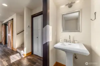 Half bath next to laundry room