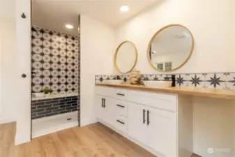 Tilework keeps the beach house feeling going