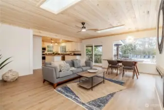 WOW!  Natural wood ceilings add to the relaxing ambiance of the home