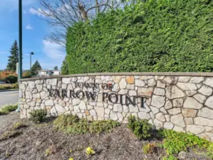 The image showcases beautiful Town of Yarrow Point off Lake Washington. Central location to the University of Washington, Google, Microsoft.