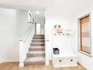 Fresh coat of paint throughout the house, new baseboards, and new carpet in bedroom areas make this house move-in ready.
