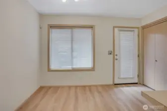 Convenient access door to the patio.