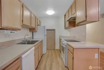 Plenty of counter space for meal prep.