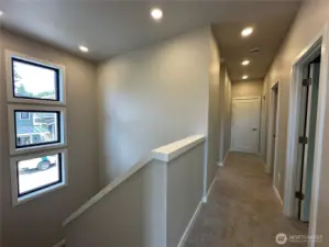 Stairwell windows provide lots of natural light