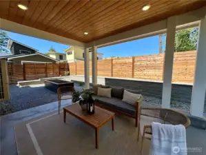 Fully fenced backyard