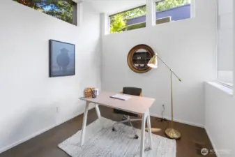 Main floor den/office is the perfect WFH space