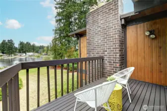 Private deck off primary bedroom