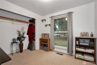 The second bedroom on the main level.