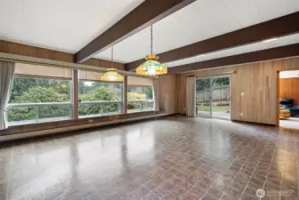 HUGE recreation space in the basement with vintage charm!